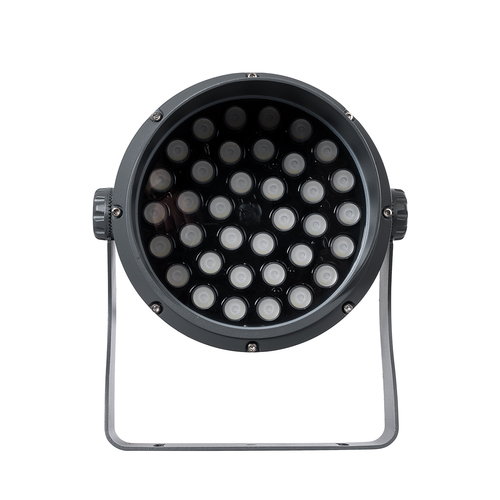 GLOBOSTAR® FLOODIMO 90745 Προβολέας Σποτ Wall Washer με Αντιθαμβωτική Γρίλια LED 54W 4320lm 10° DC 24V Αδιάβροχο IP67 Πολύχρωμο RGBW Dimmable DMX512 - Bridgelux SMD Chip - Γκρι Ανθρακί - Μ26 x Π28 x Υ35cm - 3 Χρόνια Εγγύηση