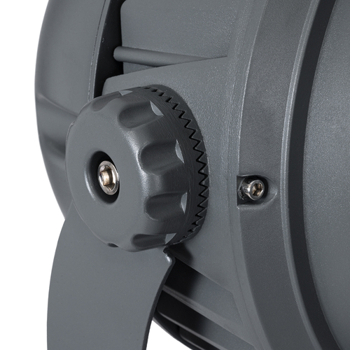 GLOBOSTAR® FLOODIMO 90747 Προβολέας Σποτ Wall Washer με Αντιθαμβωτική Γρίλια LED 100W 9500lm 10° AC 220-240V Αδιάβροχο IP67 Φυσικό Λευκό 4500K - Bridgelux SMD Chip - Γκρι Ανθρακί - Μ34 x Π36 x Υ44cm - 3 Χρόνια Εγγύηση