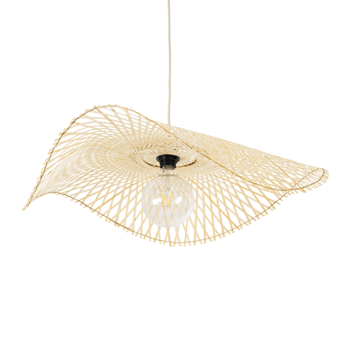 GLOBOSTAR® MELEMELE 01841 Boho Κρεμαστό Φωτιστικό Οροφής με Ντουί 1 x E27 AC 220-240V IP20 - Μπεζ - Μ75 x Π75 x Υ10cm