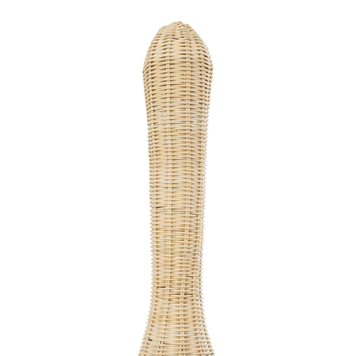 GloboStar® PARADIS 01843 Boho Επιδαπέδιο Φωτιστικό Μονόφωτο 1 x E27 IP20 Μπεζ Ξύλο - Μ30 x Π30 x Υ100cm