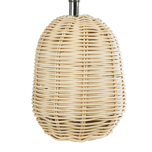 GLOBOSTAR® HASUMI 01958 Boho Επιτραπέζιο Φωτιστικό Πορτατίφ με Ντουί 1 x E27 AC 220-240V IP20 - Μπεζ & Λευκό - Μ18 x Π18 x Υ36cm