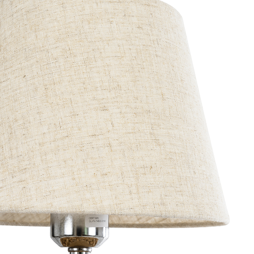 GLOBOSTAR® HOLOKAI 01960 Boho Επιτραπέζιο Φωτιστικό Πορτατίφ με Ντουί 1 x E27 AC 220-240V IP20 - Μπεζ & Λευκό - Μ23 x Π23 x Υ40cm