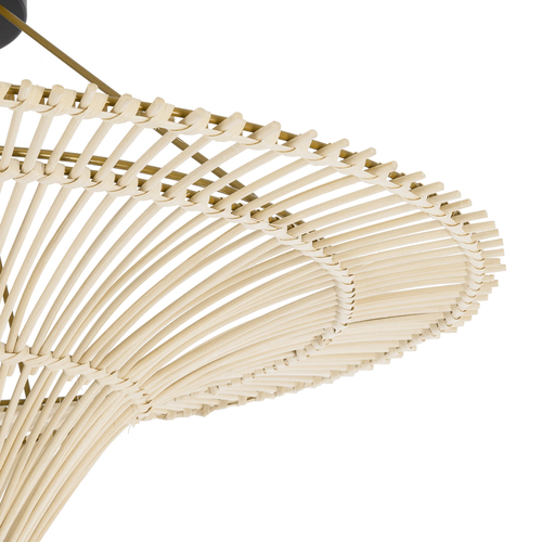 GLOBOSTAR® PALERMO 02152 Boho Κρεμαστό Φωτιστικό Οροφής με Ντουί 1 x E27 AC 220-240V IP20 - Μπεζ - Μ60 x Π60 x Υ36cm