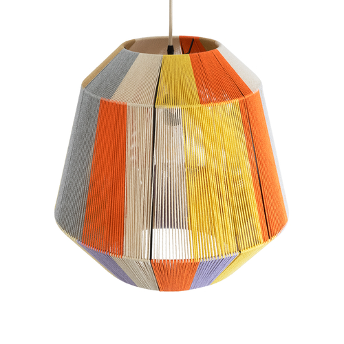 GLOBOSTAR® SALERNO 02188 Boho Κρεμαστό Φωτιστικό Οροφής με Ντουί 1 x E27 AC 220-240V IP20 - Πολύχρωμο - Μ50 x Π50 x Υ50cm