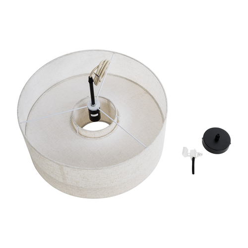 GLOBOSTAR® MARIGOLD 02226 Boho Κρεμαστό Φωτιστικό Οροφής με Ντουί 1 x E27 AC 220-240V IP20 - Λευκό - Μ48 x Π48 x Υ27cm