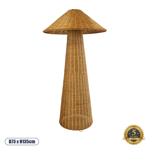 GLOBOSTAR® PERU 02235 Boho Επιδαπέδιο Φωτιστικό με Ντουί 1 x E27 AC 220-240V IP20 - Μπεζ - Μ73 x Π73 x Υ135cm