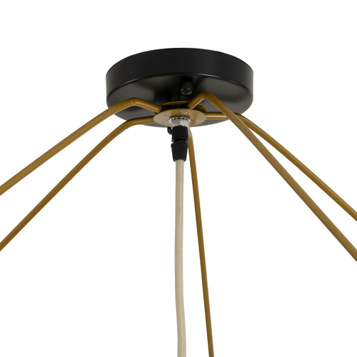 GLOBOSTAR® PALERMO 02309 Boho Φωτιστικό Οροφής με Ντουί 1 x E27 AC 220-240V IP20 - Μπεζ - Μ150 x Π150 x Υ78cm