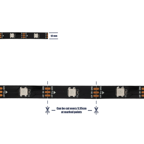 GLOBOSTAR® DIGISTRIP 90758 Σετ Ψηφιακής Pixel Addressable Ταινίας με RF Ασύρματο Χειριστήριο & Λειτουργία μέσω WiFi APP LED 36W/5m 2880lm/5m 120° DC 5V με USB 2.0 IP20 150 x SMD5050 Chip/5m 150 x Pixel/5m Πολύχρωμο RGB Dimmable SPI/TTL Protocol - Μ500 x Π1 x Υ0.2cm - Ρολό 5 Μέτρων - 5 Χρόνια Εγγύηση