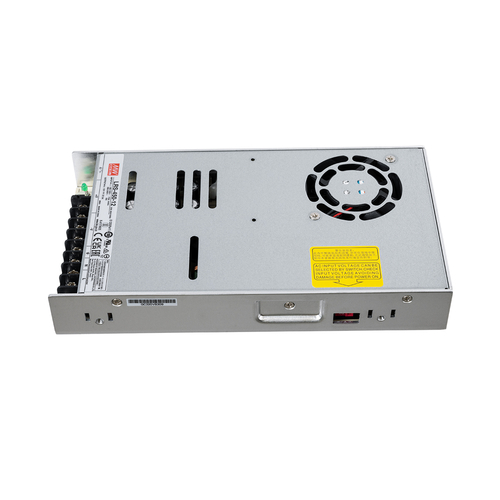 GLOBOSTAR® MEANWELL-LRS450-12 90786 Τροφοδοτικό/Μετασχηματιστής PELV 450W 37.5A DC 12V IP20 - AC 220-240V σε DC 12V / Ρυθμιζόμενo από 10.2VDC έως 13.8VDC - Μ22.5 x Π12.4 x Υ3.5cm - 3 Χρόνια Εγγύηση