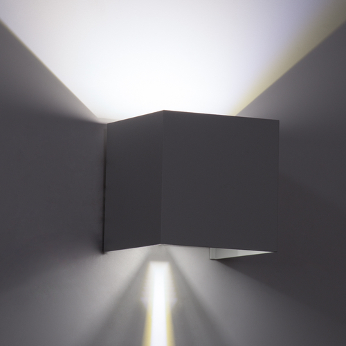 GLOBOSTAR® AXIS-S 60566 Μοντέρνο Φωτιστικό Τοίχου - Απλίκα LED 10W 1250lm 5°/60° AC 220-240V Αδιάβροχο IP65 Ψυχρό Λευκό 6000K - Bridgelux COB Chip & TÜV SÜD Driver - Λευκό Ματ - Μ10 x Π10 x Υ10cm - 5 Χρόνια Εγγύηση