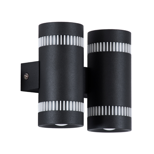 GLOBOSTAR® CANNONAL 60580 Μοντέρνο Φωτιστικό Τοίχου - Απλίκα LED 20W 2300lm 30° AC 220-240V IP20 Θερμό Λευκό 2700K - Bridgelux COB Chip & TÜV SÜD Driver - Μαύρο Ματ & Λευκό Ματ - Μ12 x Π6.5 x Υ11cm - 3 Χρόνια Εγγύηση