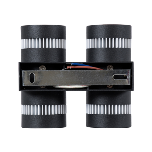 GLOBOSTAR® CANNONAL 60580 Μοντέρνο Φωτιστικό Τοίχου - Απλίκα LED 20W 2300lm 30° AC 220-240V IP20 Θερμό Λευκό 2700K - Bridgelux COB Chip & TÜV SÜD Driver - Μαύρο Ματ & Λευκό Ματ - Μ12 x Π6.5 x Υ11cm - 3 Χρόνια Εγγύηση