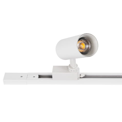 GLOBOSTAR® EUROTRACK-1PH 60902 Μονοφασική Ράγα 2 Καλωδίων 1L+1N για Σύστημα Ράγας Eurotrack-1PH AC 220-240V IP20 - Λευκό Ματ - Μ100 x Π3.6 x Υ2cm