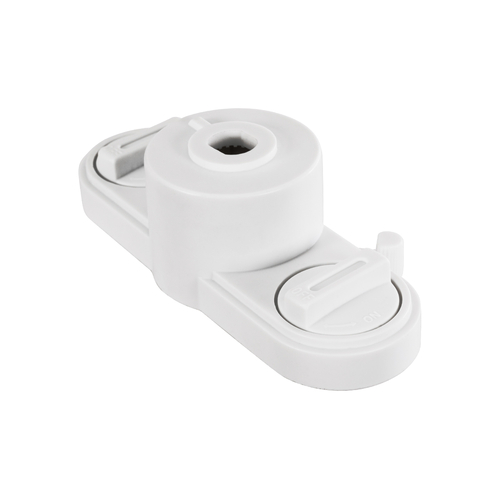 GloboStar® 2L-EUROTRACK 60912 Αντάπτορας Κρέμασης Φωτιστικού - Μονοφασικός 2 Καλωδίων για όλες τις Ράγες EUROTRACK AC 220-240V IP20 Μ10 x Π4 x Υ3.2cm - EUROTRACK® System 1L+1N - Θερμοπλαστικό - Λευκό - 5 Χρόνια Εγγύηση