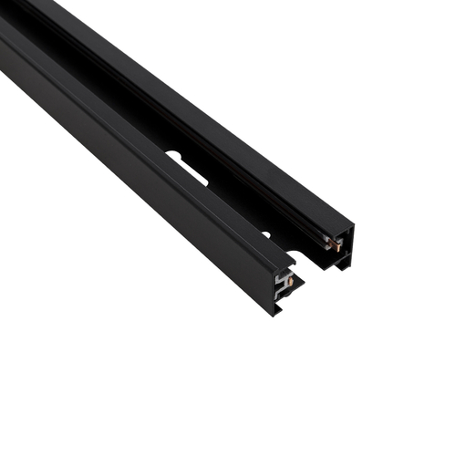 GLOBOSTAR® EUROTRACK-1PH 60984-3M Μονοφασική Ράγα 2 Καλωδίων 1L+1N για Σύστημα Ράγας Eurotrack-1PH AC 220-240V IP20 - Μαύρο Ματ - Μ300 x Π3.6 x Υ2cm