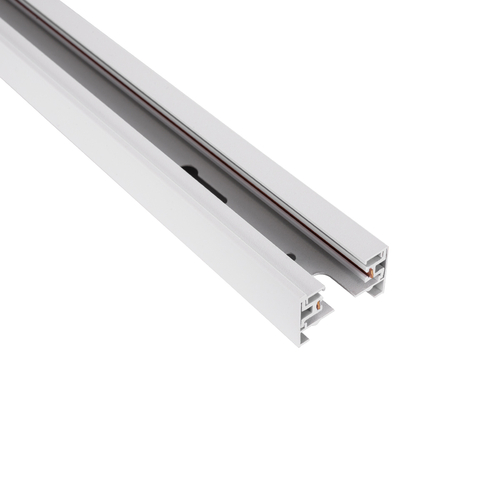 GLOBOSTAR® EUROTRACK-1PH 60985-3M Μονοφασική Ράγα 2 Καλωδίων 1L+1N για Σύστημα Ράγας Eurotrack-1PH AC 220-240V IP20 - Λευκό Ματ - Μ300 x Π3.6 x Υ2cm