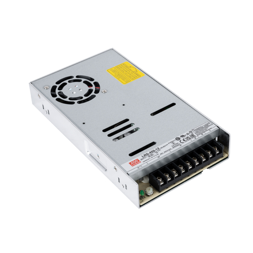 GLOBOSTAR® MEANWELL-LRS450-12 90786 Τροφοδοτικό/Μετασχηματιστής PELV 450W 37.5A DC 12V IP20 - AC 220-240V σε DC 12V / Ρυθμιζόμενo από 10.2VDC έως 13.8VDC - Μ22.5 x Π12.4 x Υ3.5cm - 3 Χρόνια Εγγύηση