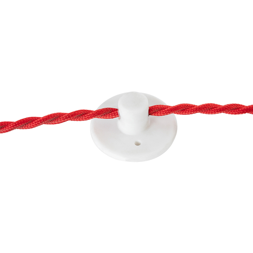 GloboStar® DIY 77561 Επιτοίχιο Εξάρτημα Στήριξης Καλωδίου Φωτιστικού - Φ4.5 x Υ2cm - Λευκό - Σιλικόνης - 5 Χρόνια Εγγύηση