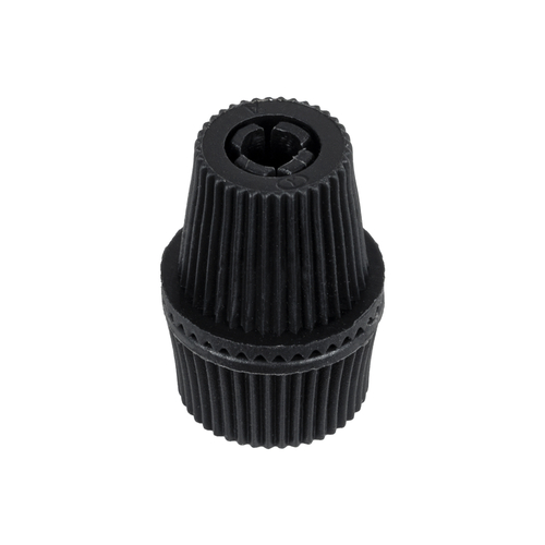 GloboStar® DIY 77564 Επιτοίχιος Στυπιοθλίπτης - Στήριγμα Καλωδίου Φωτιστικού - Φ1.6 x Υ2.3cm - Μαύρο - Πλαστικό - 5 Χρόνια Εγγύηση