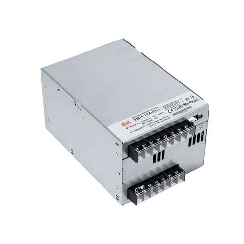GLOBOSTAR® MEANWELL-PSPA-1000-24 90791 Τροφοδοτικό/Μετασχηματιστής PELV 1000W 42A DC 24V IP20 - AC 220-240V σε DC 24V / Ρυθμιζόμενo από DC 22V έως DC 28V - Μ17 x Π12 x Υ9.3cm - 3 Χρόνια Εγγύηση