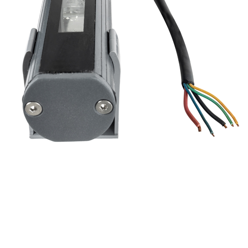 GLOBOSTAR® WINDOWBARI 90513 Φωτιστικό Ανάδειξης Παραθύρων LED 12W 960lm 8° x 180° DC 24V Αδιάβροχο IP65 Πολύχρωμο RGBW Dimmable DMX512 - CREE XPE Chip - Γκρι Ανθρακί - Μ30 x Π4 x Υ3.5cm - 3 Χρόνια Εγγύηση