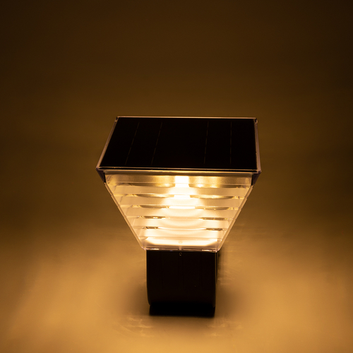 GLOBOSTAR® GRACIOUS 90529 Φωτιστικό Κολωνάκι Κήπου LED 10W 330lm 120° με Ενσωματωμένο Φωτοβολταϊκό Panel 6V 2W & Επαναφορτιζόμενη Μπαταρία Li-ion 3.2V 1800mAh με Αισθητήρα Ημέρας-Νύχτας Αδιάβροχο IP65 Θερμό Λευκό 2700K - Ψυχρό Λευκό 6000K - Γκρι Ανθρακί - Μ29 x Π24 x Υ24cm - 2 Χρόνια Εγγύηση