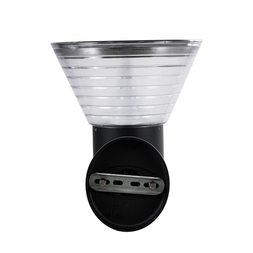 GLOBOSTAR® VEGGIE 90530 Φωτιστικό Κολωνάκι Κήπου LED 10W 330lm 120° με Ενσωματωμένο Φωτοβολταϊκό Panel 6V 2W & Επαναφορτιζόμενη Μπαταρία Li-ion 3.2V 1800mAh με Αισθητήρα Ημέρας-Νύχτας Αδιάβροχο IP65 Ψυχρό Λευκό 6000K - Γκρι Ανθρακί - Μ23 x Π30 x Υ25cm - 2 Χρόνια Εγγύηση