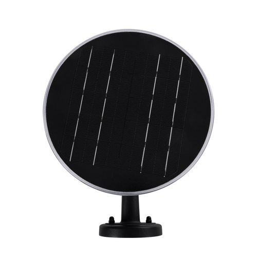 GLOBOSTAR® VEGGIE 90530 Φωτιστικό Κολωνάκι Κήπου LED 10W 330lm 120° με Ενσωματωμένο Φωτοβολταϊκό Panel 6V 2W & Επαναφορτιζόμενη Μπαταρία Li-ion 3.2V 1800mAh με Αισθητήρα Ημέρας-Νύχτας Αδιάβροχο IP65 Ψυχρό Λευκό 6000K - Γκρι Ανθρακί - Μ23 x Π30 x Υ25cm - 2 Χρόνια Εγγύηση