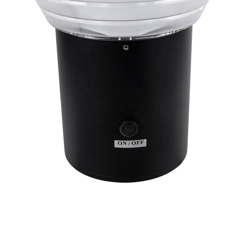 GLOBOSTAR® VEGGIE 90530 Φωτιστικό Κολωνάκι Κήπου LED 10W 330lm 120° με Ενσωματωμένο Φωτοβολταϊκό Panel 6V 2W & Επαναφορτιζόμενη Μπαταρία Li-ion 3.2V 1800mAh με Αισθητήρα Ημέρας-Νύχτας Αδιάβροχο IP65 Ψυχρό Λευκό 6000K - Γκρι Ανθρακί - Μ23 x Π30 x Υ25cm - 2 Χρόνια Εγγύηση