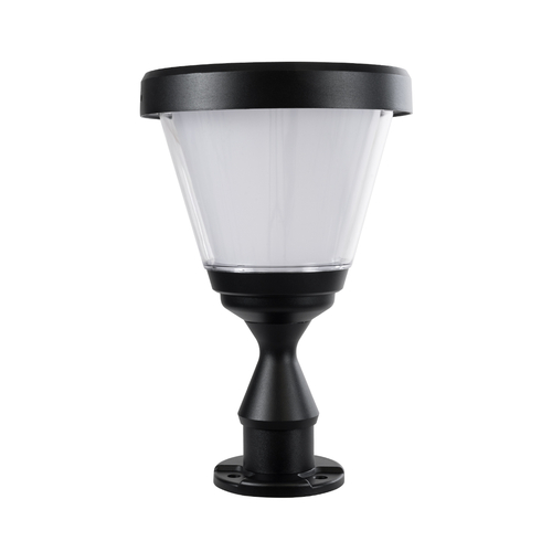 GLOBOSTAR® ARVENT 90534 Φωτιστικό Κολωνάκι Κήπου LED 10W 500lm 120° με Ενσωματωμένο Φωτοβολταϊκό Panel 6V 2W & Επαναφορτιζόμενη Μπαταρία Li-ion 3.2V 8000mAh με Αισθητήρα Ημέρας-Νύχτας Αδιάβροχο IP65 Ψυχρό Λευκό 6000K - Γκρι Ανθρακί - Μ24 x Π24 x Υ36cm - 2 Χρόνια Εγγύηση