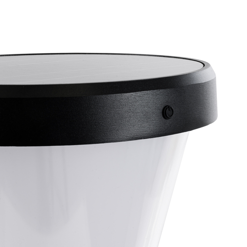 GLOBOSTAR® ARVENT 90534 Φωτιστικό Κολωνάκι Κήπου LED 10W 500lm 120° με Ενσωματωμένο Φωτοβολταϊκό Panel 6V 2W & Επαναφορτιζόμενη Μπαταρία Li-ion 3.2V 8000mAh με Αισθητήρα Ημέρας-Νύχτας Αδιάβροχο IP65 Ψυχρό Λευκό 6000K - Γκρι Ανθρακί - Μ24 x Π24 x Υ36cm - 2 Χρόνια Εγγύηση