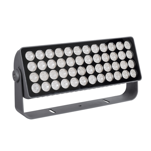 GLOBOSTAR® FLOOD-TURBO 90733 Προβολέας Wall Washer για Φωτισμό Κτιρίων LED 600W 33490lm 15° DC 24V Αδιάβροχο IP65 Μ50 x Π18.5 x Υ12.5cm Πολύχρωμο RGBW DMX512 - Γκρι Ανθρακί - 3 Χρόνι+C626α Εγγύηση