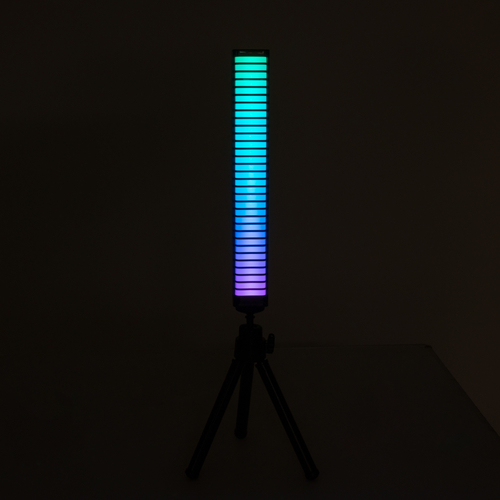 GLOBOSTAR® DIGICOLUMN 90761 Μοντέρνο Επιτραπέζιο Γραμμικό Ψηφιακό Φωτιστικό Digital Pixel Symphony Bar με RF Ασύρματο Χειριστήριο LED 8W 640lm 90° DC 5V με USB 2.0 IP20 Πολύχρωμο RGB Dimmable - Μαύρο - Μ3.4 x Π2.5 x Υ122cm - 2 Χρόνια Εγγύηση