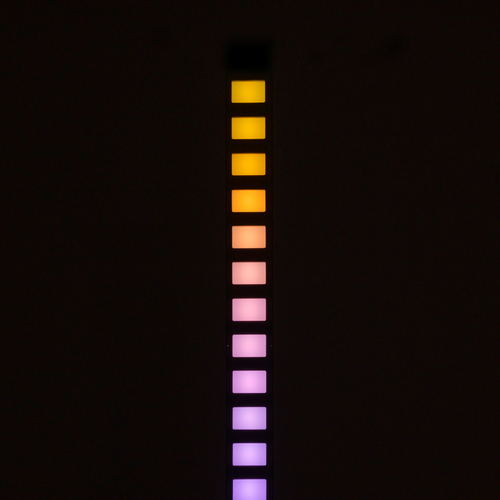 GLOBOSTAR® DIGICOLUMN 90762 Μοντέρνο Επιδαπέδιο Γραμμικό Ψηφιακό Φωτιστικό Digital Pixel Symphony Bar με RF Ασύρματο Χειριστήριο LED 12W 960lm 90° DC 5V με USB 2.0 IP20 Πολύχρωμο RGB Dimmable - Μαύρο - Μ3.4 x Π2.5 x Υ122cm - 2 Χρόνια Εγγύηση