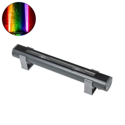 GLOBOSTAR® WINDOWBARI 90513 Φωτιστικό Ανάδειξης Παραθύρων LED 12W 960lm 8° x 180° DC 24V Αδιάβροχο IP65 Πολύχρωμο RGBW Dimmable DMX512 - CREE XPE Chip - Γκρι Ανθρακί - Μ30 x Π4 x Υ3.5cm - 3 Χρόνια Εγγύηση
