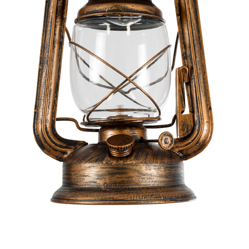 GLOBOSTAR® BARBAROSSA 01706 Vintage Κρεμαστό Φωτιστικό Οροφής με Ντουί 1 x E27 AC 220-240V IP20 - Χάλκινο Εφέ Σκουριάς - Μ18 x Π18 x Υ28cm