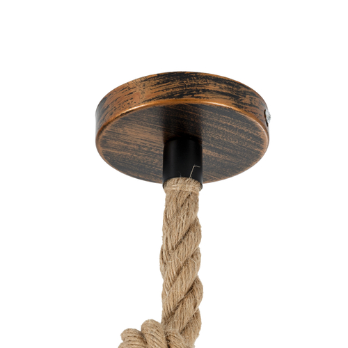 GLOBOSTAR® BARBAROSSA 01706 Vintage Κρεμαστό Φωτιστικό Οροφής με Ντουί 1 x E27 AC 220-240V IP20 - Χάλκινο Εφέ Σκουριάς - Μ18 x Π18 x Υ28cm