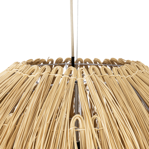 GLOBOSTAR® ARCHIPELAGO 01914 Boho Κρεμαστό Φωτιστικό Οροφής με Ντουί 1 x E27 AC 220-240V IP20 - Μπεζ - Μ120 x Π120 x Υ140cm