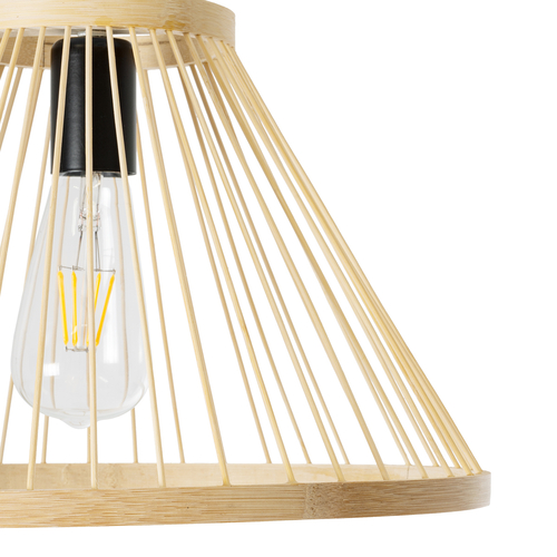 GLOBOSTAR® TYGEE 01930 Boho Κρεμαστό Φωτιστικό Οροφής με Ντουί 1 x E27 AC 220-240V IP20 - Μπεζ - Μ35 x Π35 x Υ22cm