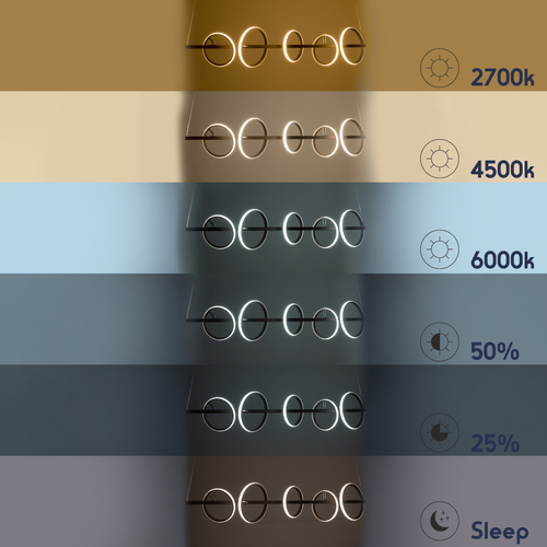 GLOBOSTAR® CIRCOLARE 61321 Μοντέρνο Κρεμαστό Φωτιστικό Οροφής LED 75W 8400lm 360° AC 220-240V IP20 Ρυθμιζόμενο Λευκό CCT με Χειριστήριο από 2700K έως 6000K Dimmable - Lumileds SMD Chip - Καφέ - Μ120 x Π25 x Υ25cm - 3 Χρόνια Εγγύηση