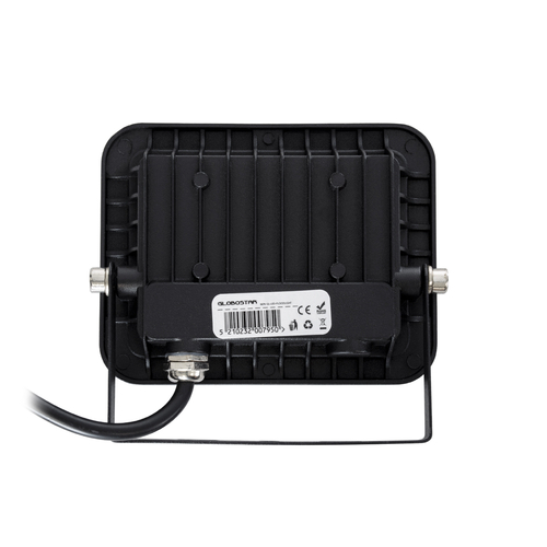 GLOBOSTAR® ATLAS 61411 Προβολέας LED 20W 2400lm 120° AC 220-240V Αδιάβροχο IP67 Φυσικό Λευκό 4500K - Lumileds SMD Chip - TÜV Rheinland Certified - Μαύρο Ματ - Μ12 x Π2.5 x Υ9.5cm - 5 Χρόνια Εγγύηση