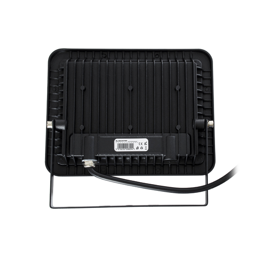 GLOBOSTAR® ATLAS 61423 Προβολέας LED 50W 6000lm 120° AC 220-240V Αδιάβροχο IP67 Φυσικό Λευκό 4500K - Lumileds SMD Chip - TÜV Rheinland Certified - Μαύρο Ματ - Μ21 x Π3.5 x Υ16cm - 5 Χρόνια Εγγύηση