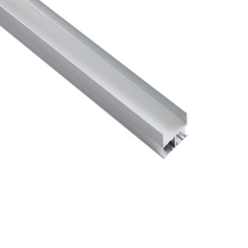 GLOBOSTAR® ALP-R-SHELF DODA 70814-3M Χωνευτό Προφίλ Αλουμινίου Ειδικό για Φωτισμό Ραφιού 18mm με Λευκό Γαλακτερό Πατητό Κάλυμμα για Ταινίες LED IP20 - Ασημί & Λευκό- Μ300 x Π1.5 x Υ2cm - Πακέτο 5 Τεμαχίων