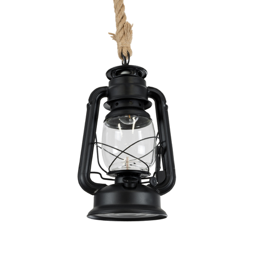 GLOBOSTAR® BARBAROSSA 01704 Vintage Κρεμαστό Φωτιστικό Οροφής με Ντουί 1 x E27 AC 220-240V IP20 - Μαύρο - Μ18 x Π18 x Υ28cm