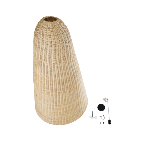 GLOBOSTAR® MAHANA 01827 Boho Κρεμαστό Φωτιστικό Οροφής με Ντουί 1 x E27 AC 220-240V IP20 - Μπεζ - Μ80 x Π80 x Υ130cm