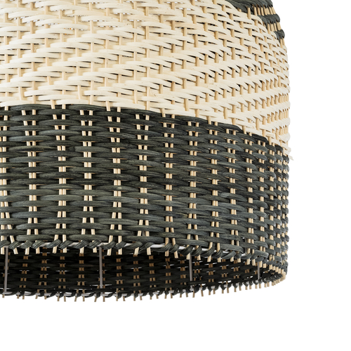 GLOBOSTAR® BARBADOS 01945 Boho Κρεμαστό Φωτιστικό Οροφής με Ντουί 1 x E27 AC 220-240V IP20 - Μπεζ & Λαδί - Μ60 x Π60 x Υ60cm