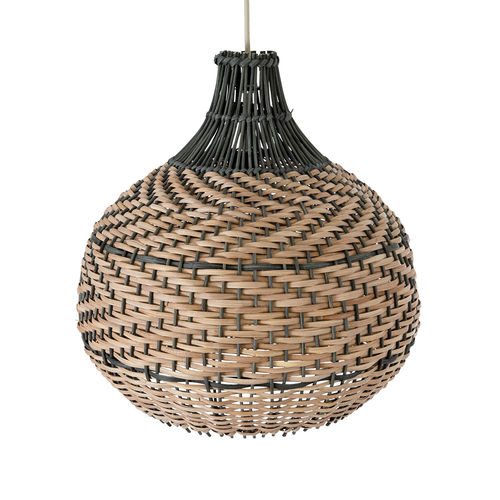 GLOBOSTAR® SEYCHELLES 01948 Boho Κρεμαστό Φωτιστικό Οροφής με Ντουί 1 x E27 AC 220-240V IP20 - Καφέ & Λαδί - Μ40 x Π40 x Υ40cm