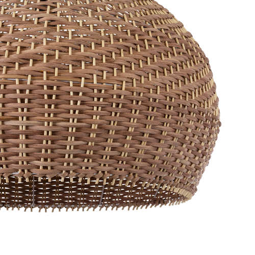 GLOBOSTAR® PANAMA 01953 Boho Κρεμαστό Φωτιστικό Οροφής με Ντουί 1 x E27 AC 220-240V IP20 - Μπεζ & Καφέ - Μ60 x Π60 x Υ60cm