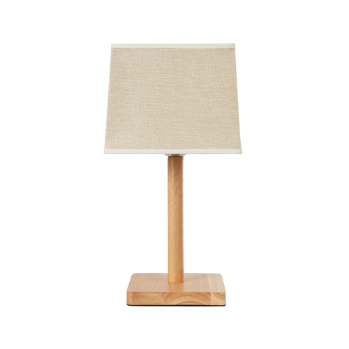 GLOBOSTAR® KOLIPE 02038 Boho Επιτραπέζιο Φωτιστικό Πορτατίφ με Ντουί 1 x E27 AC 220-240V IP20 - Μπεζ - Μ18 x Π18 x Υ25cm