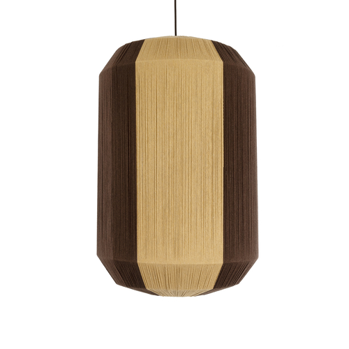 GLOBOSTAR® SALERNO 02076 Boho Κρεμαστό Φωτιστικό Οροφής με Ντουί 1 x E27 AC 220-240V IP20 - Μπεζ & Καφέ - Μ50 x Π50 x Υ80cm